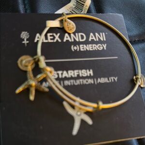 Alex and Ani Gold Starfish Charm Bracelet